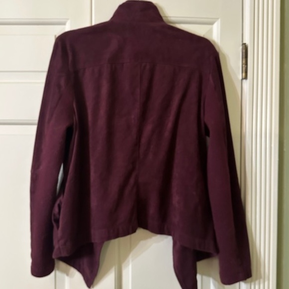 BB Dakota || Women's || Burgundy || Open Faced Jacket || Size L || Pockets - Picture 2 of 2